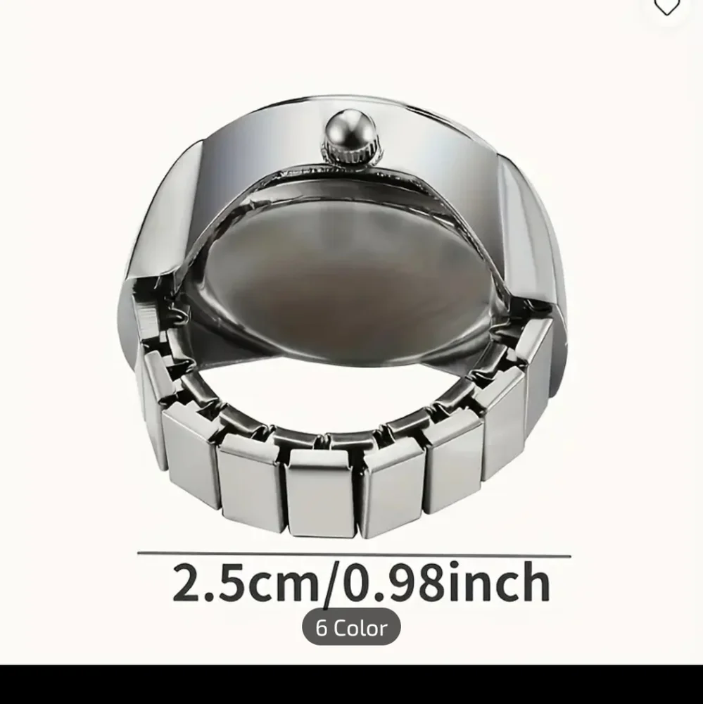 🆕Working Ring Watch Silver Peach Quartz NIP